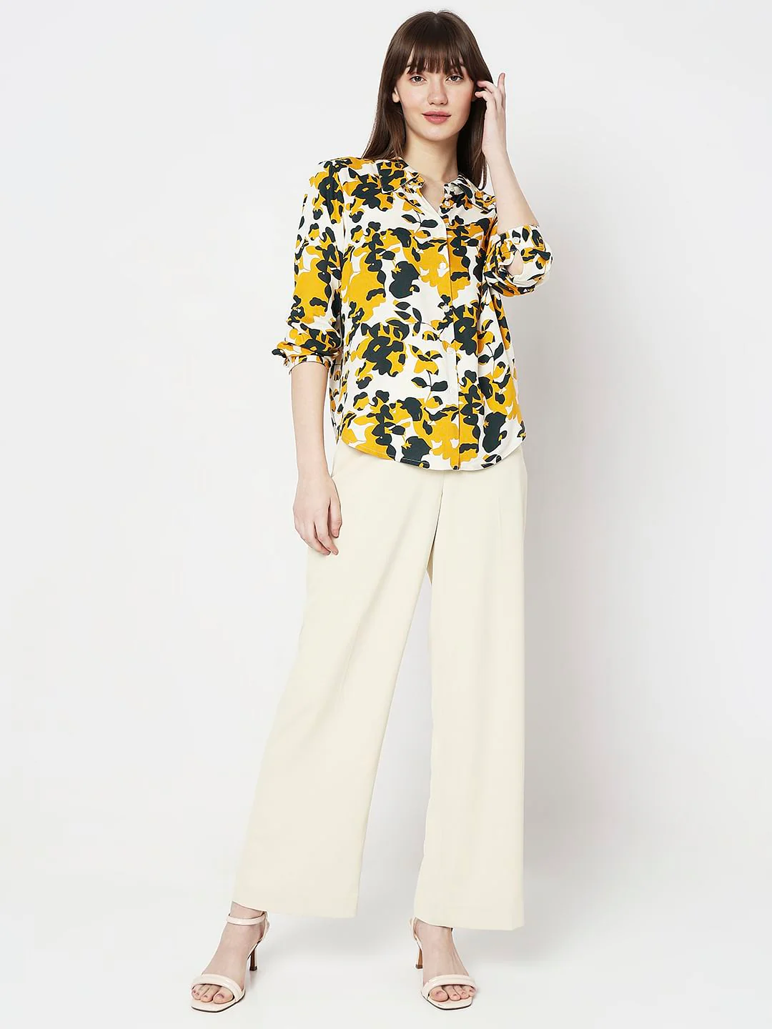 Yellow Floral Print Shirt - Image 5