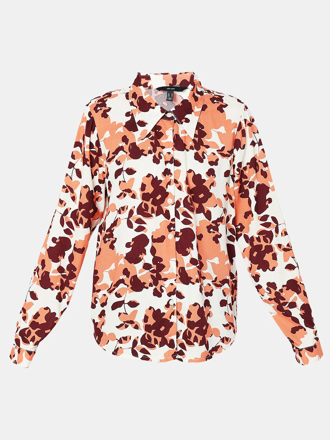 Brown Floral Print Shirt - Image 7