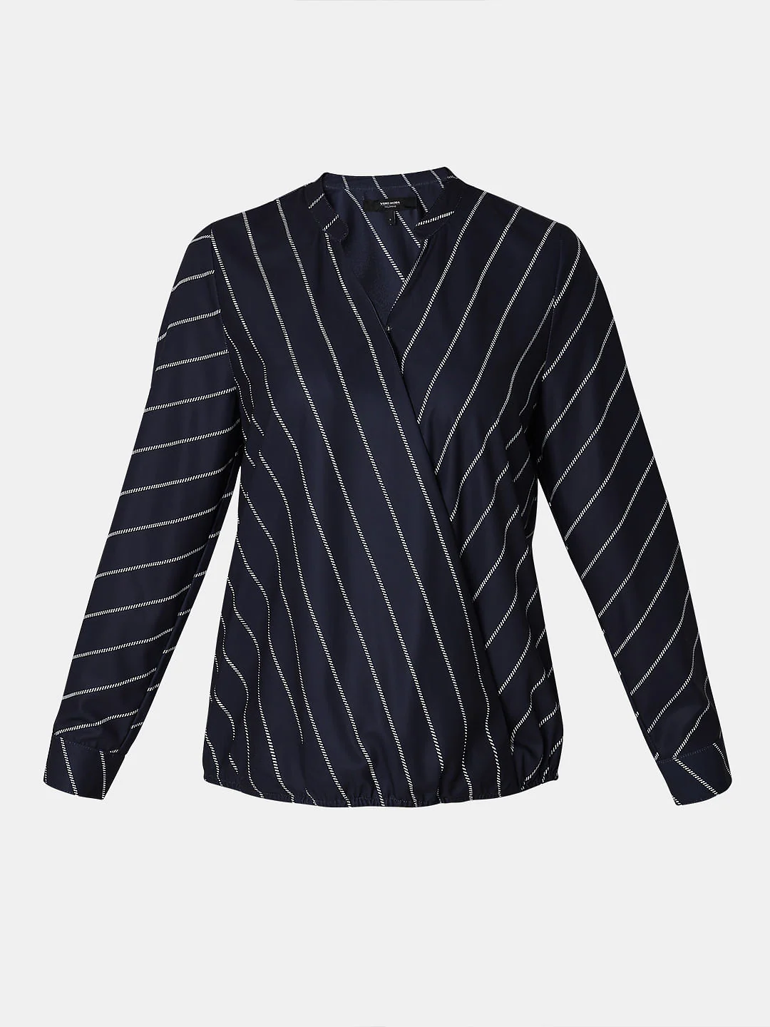 Navy Blue Striped Full Sleeves Top - Image 7