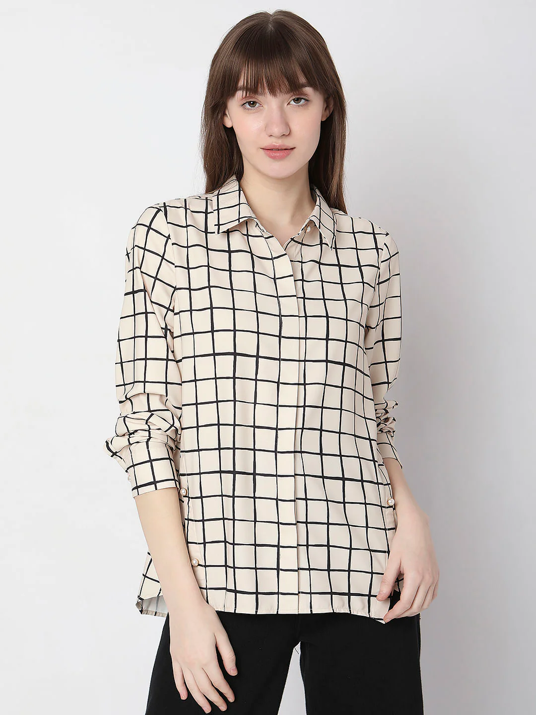 Light Brown Check Shirt - Image 2