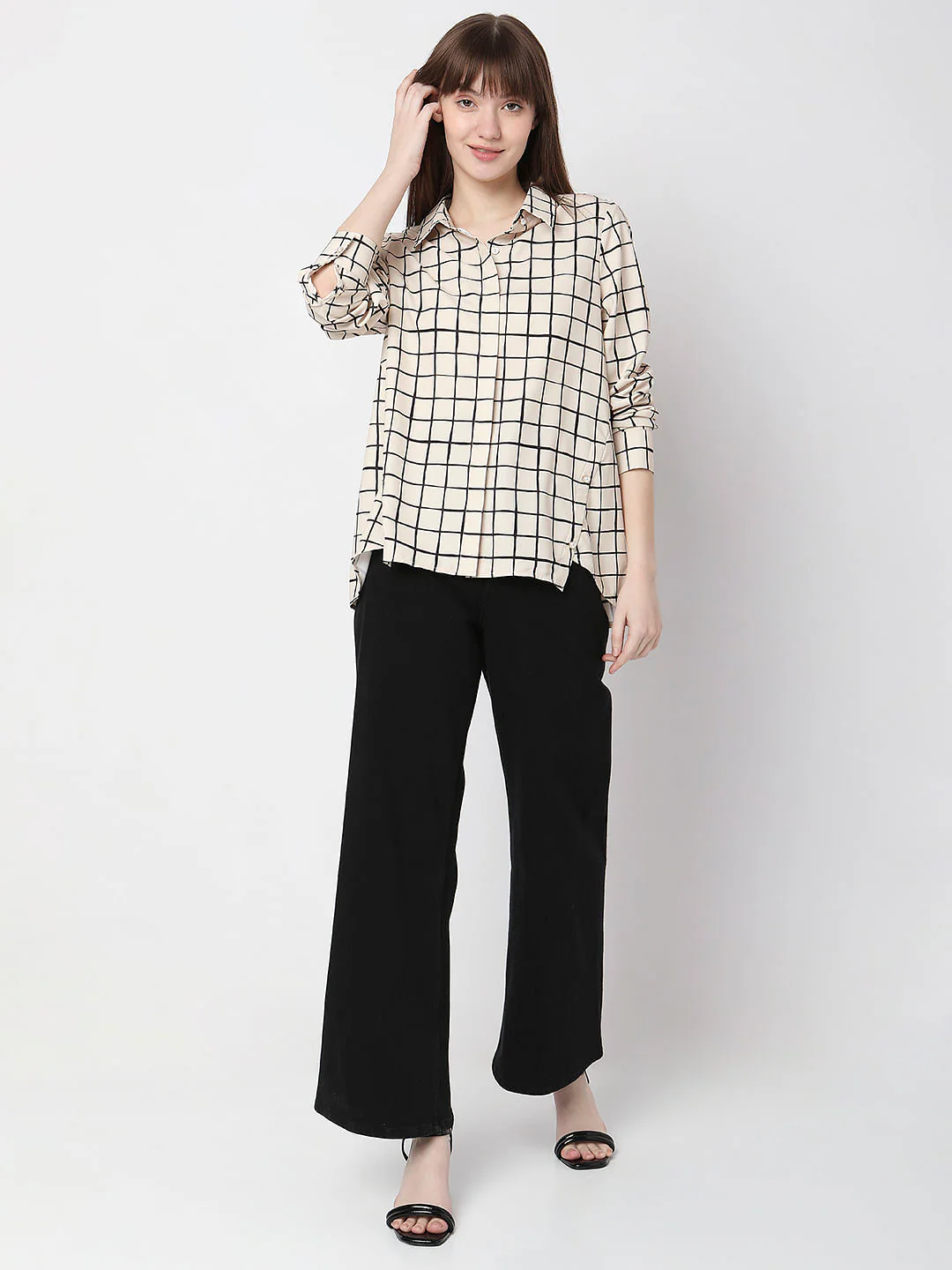 Light Brown Check Shirt - Image 5