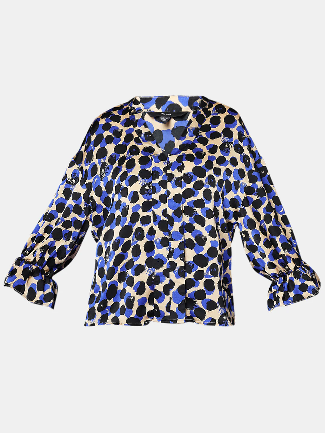 Blue Printed Drop Shoulder Top - Image 7
