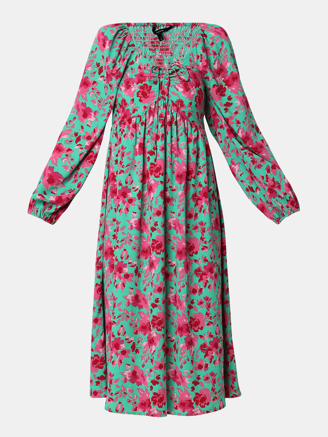 Green Floral Midi Dress - Image 6