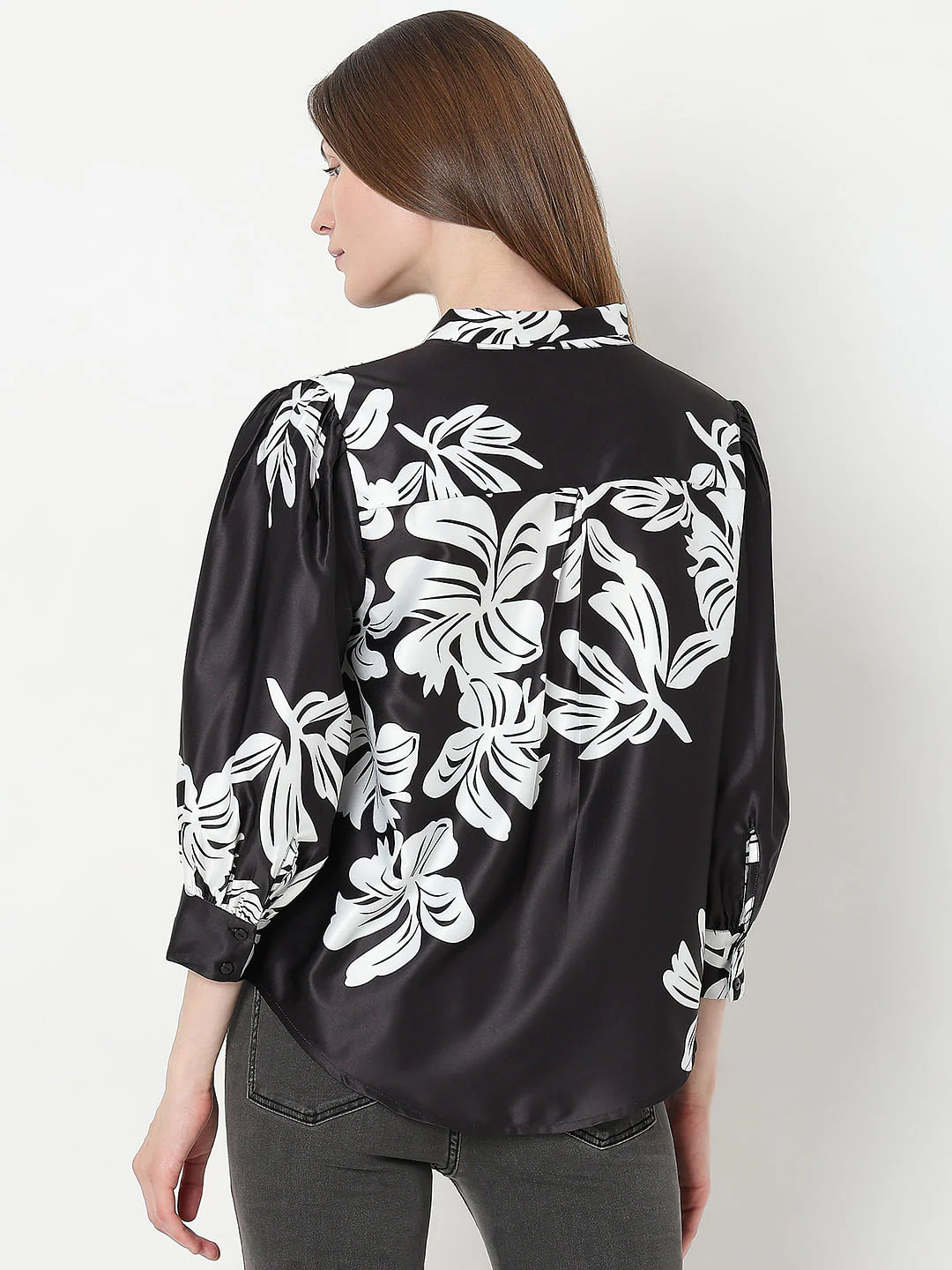 Black & White Floral Top - Image 4