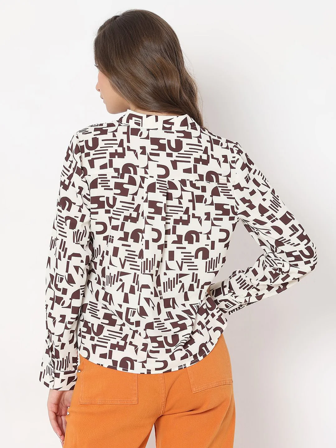 Brown Printed Top - Image 4