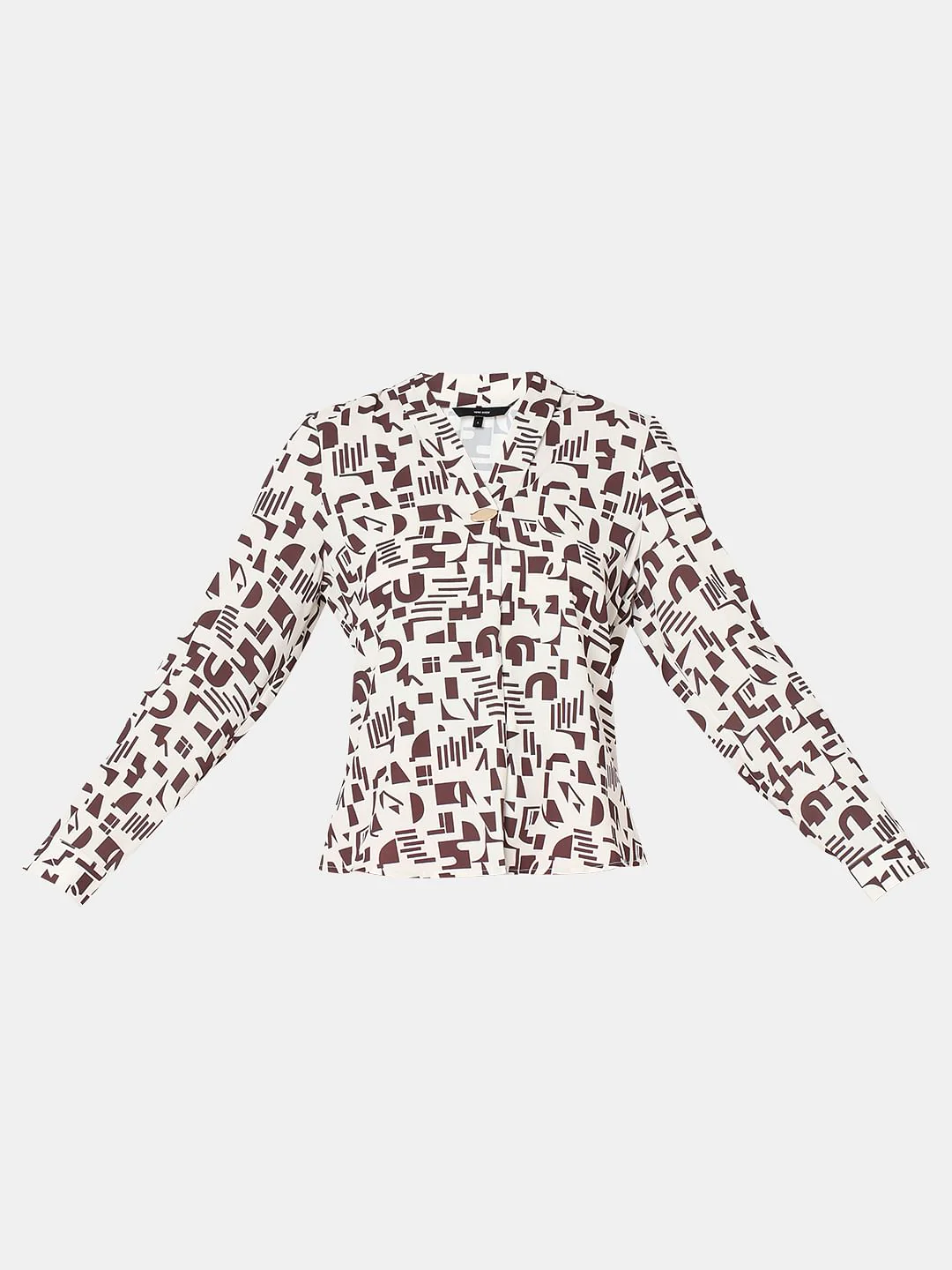Brown Printed Top - Image 7