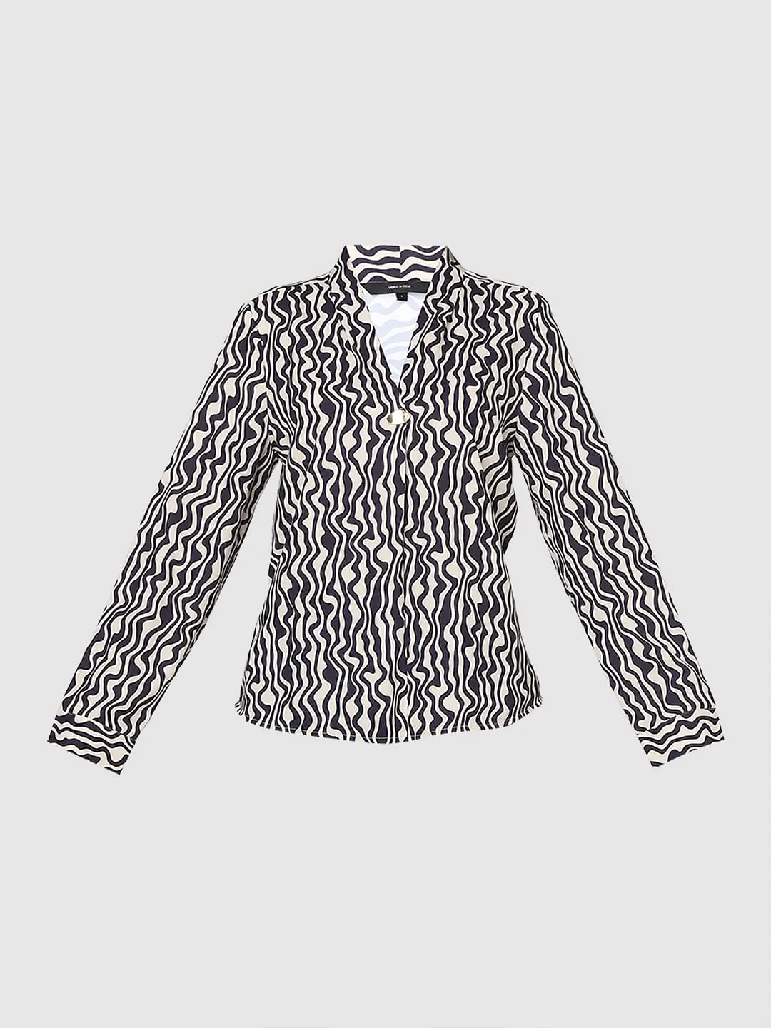 Black Abstract Print Top - Image 7