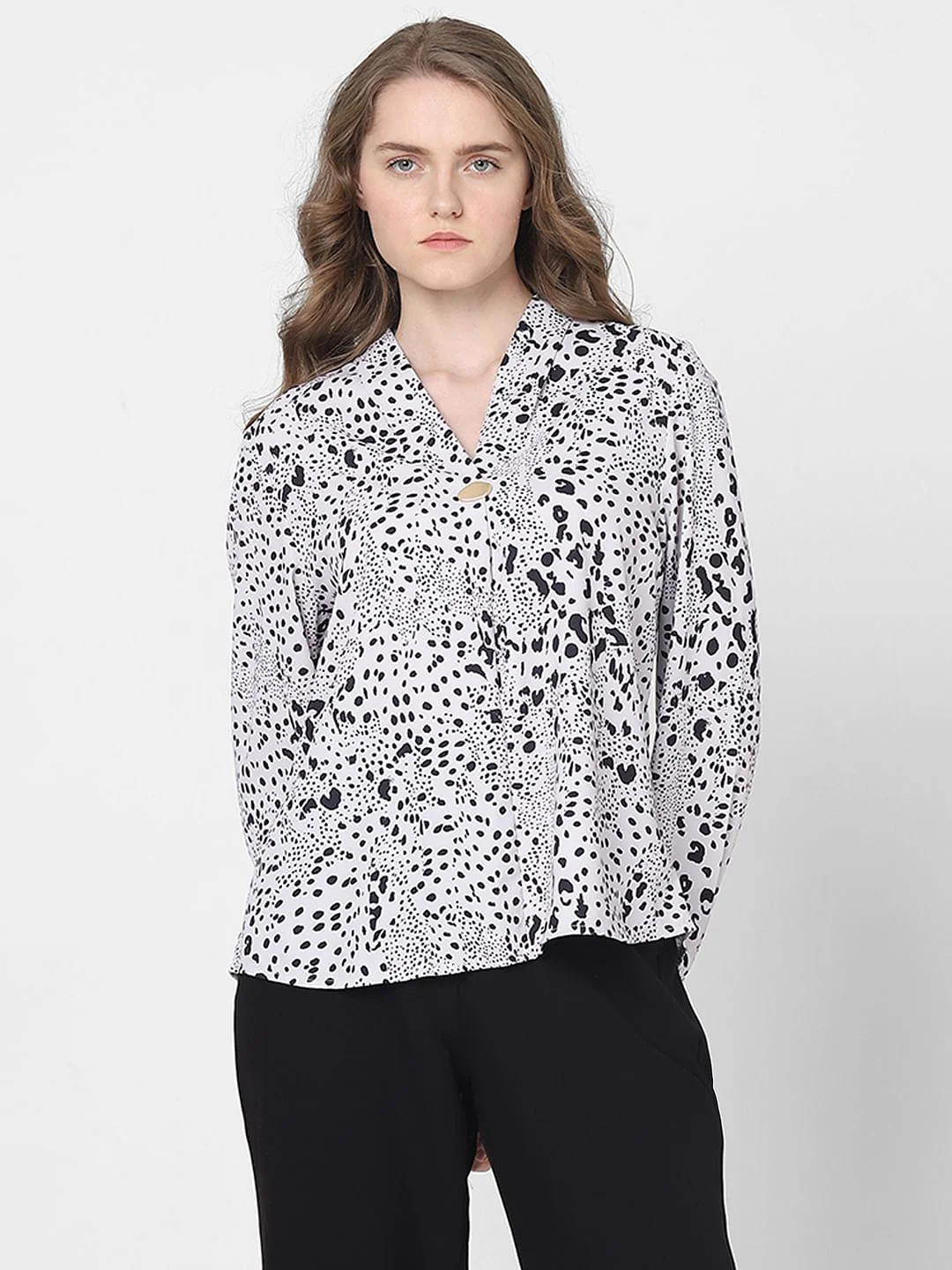 Black & White Printed Top - Image 2