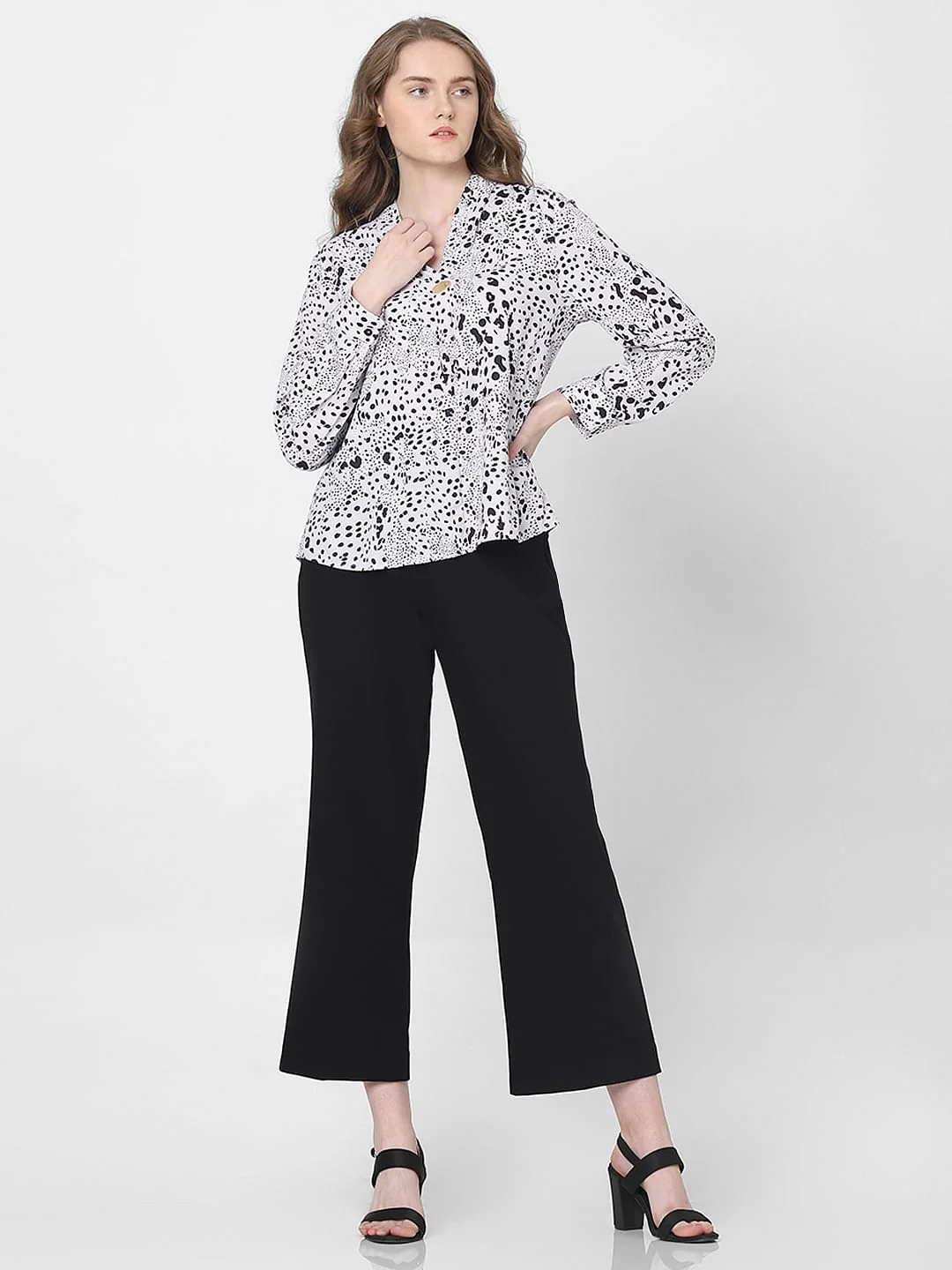 Black & White Printed Top - Image 5