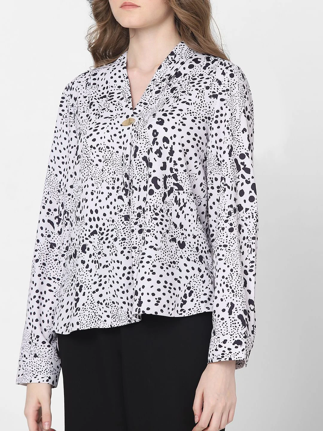 Black & White Printed Top - Image 6