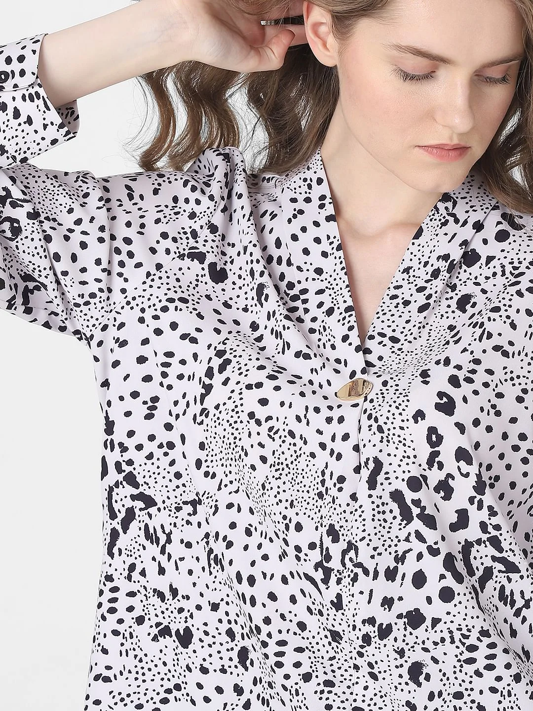 Black & White Printed Top - Image 8