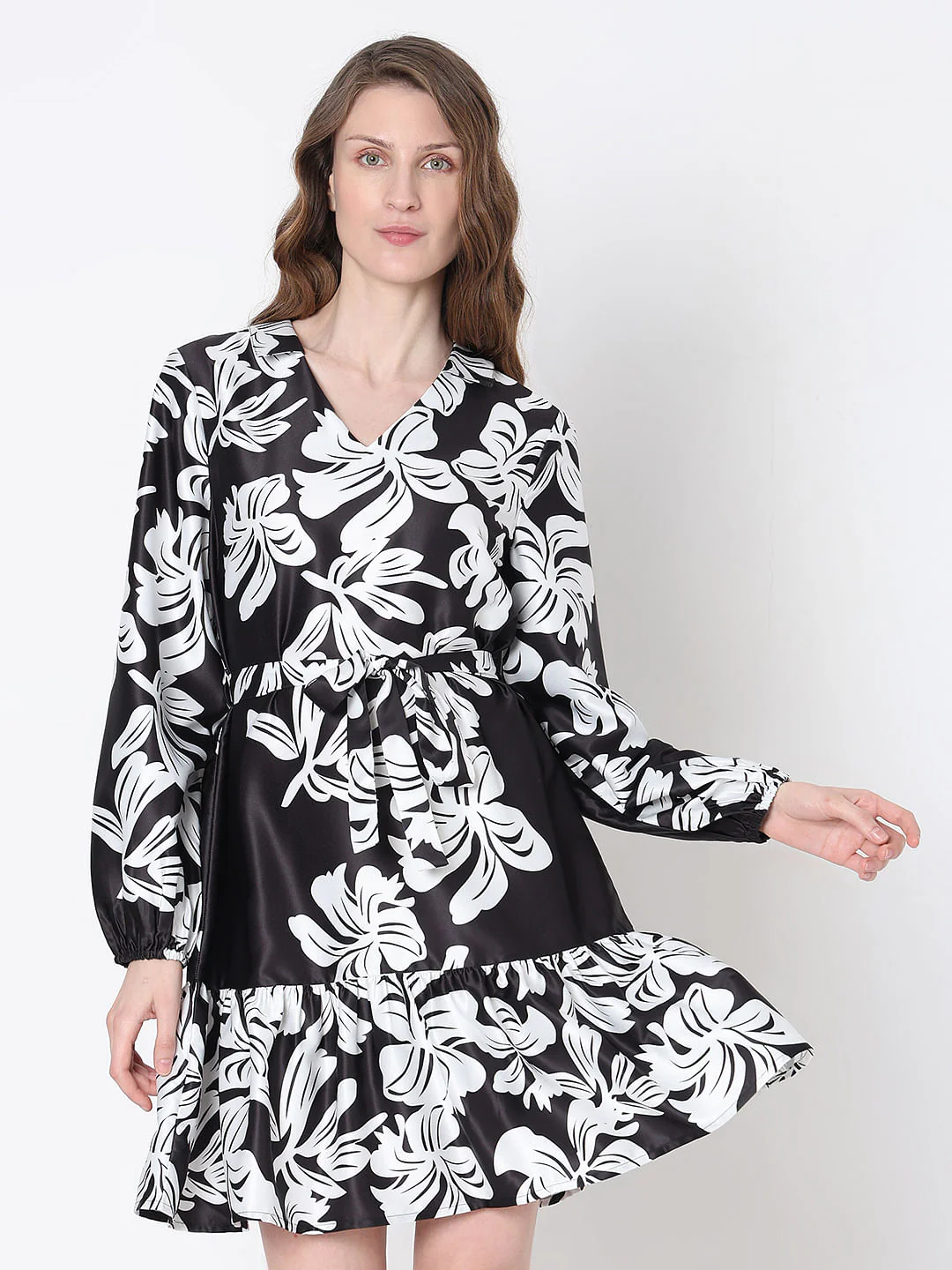 Monochrome Printed Dress - Image 2
