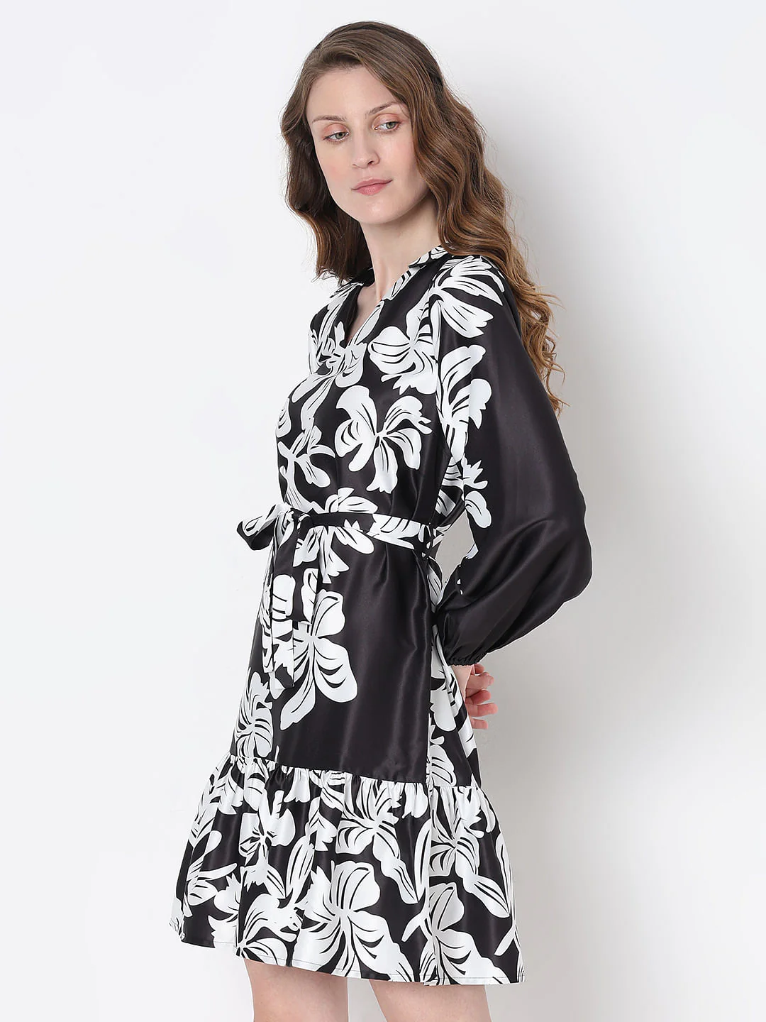 Monochrome Printed Dress - Image 3