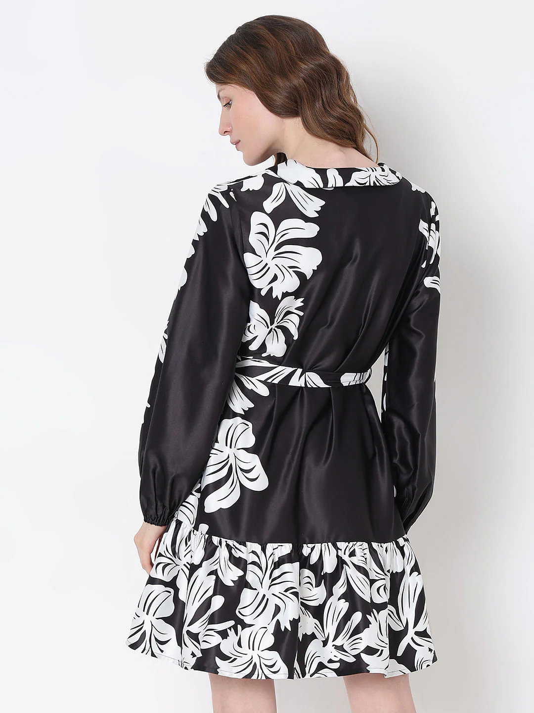 Monochrome Printed Dress - Image 4