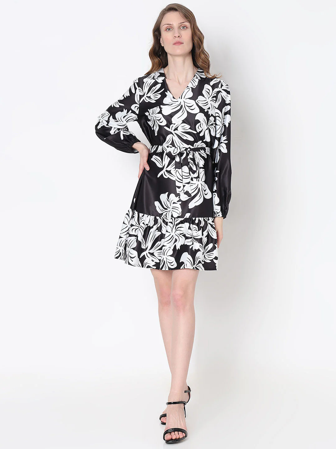 Monochrome Printed Dress - Image 5