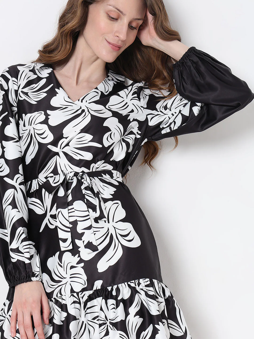 Monochrome Printed Dress - Image 6