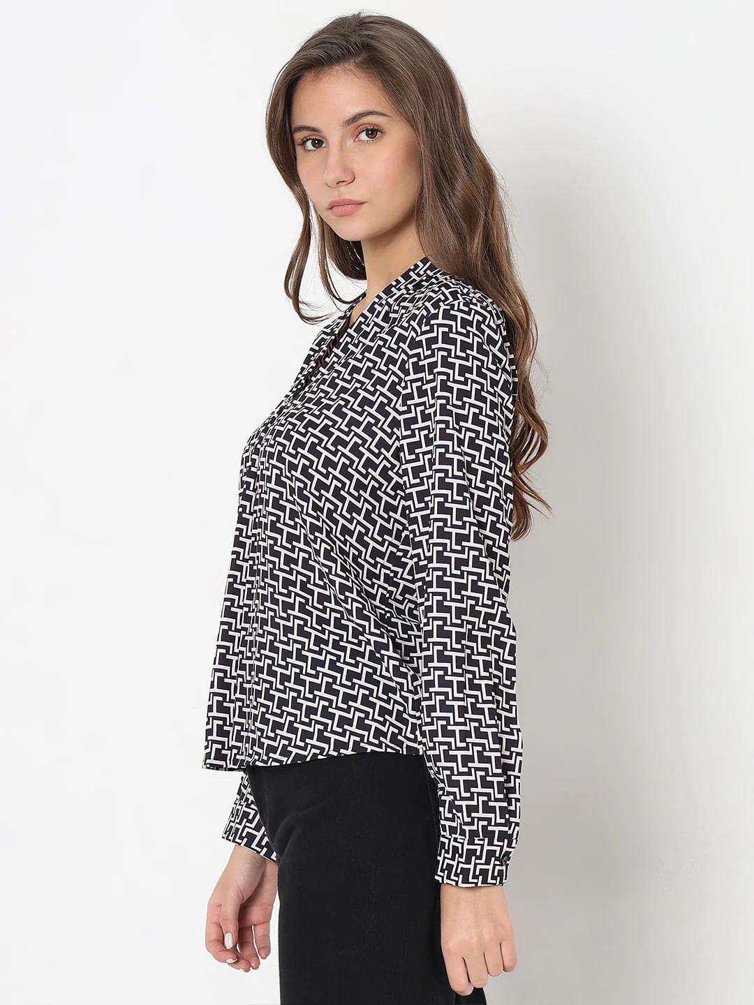 Black Printed Top - Image 3