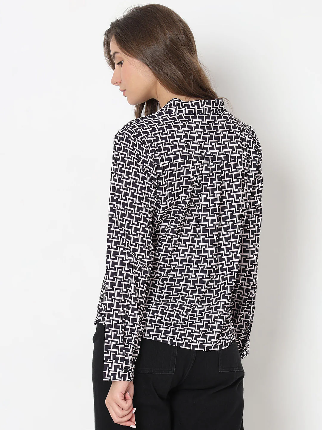 Black Printed Top - Image 4