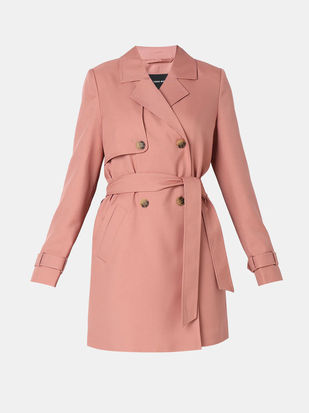 Pink Belted Trench Coat - Image 7