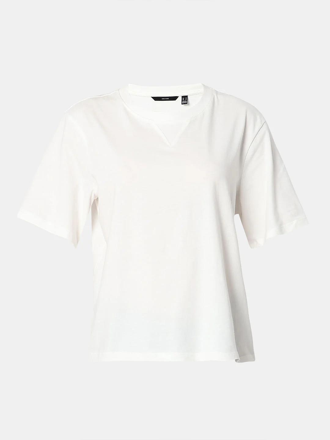 White Cotton Boxy Fit T-Shirt - Image 7