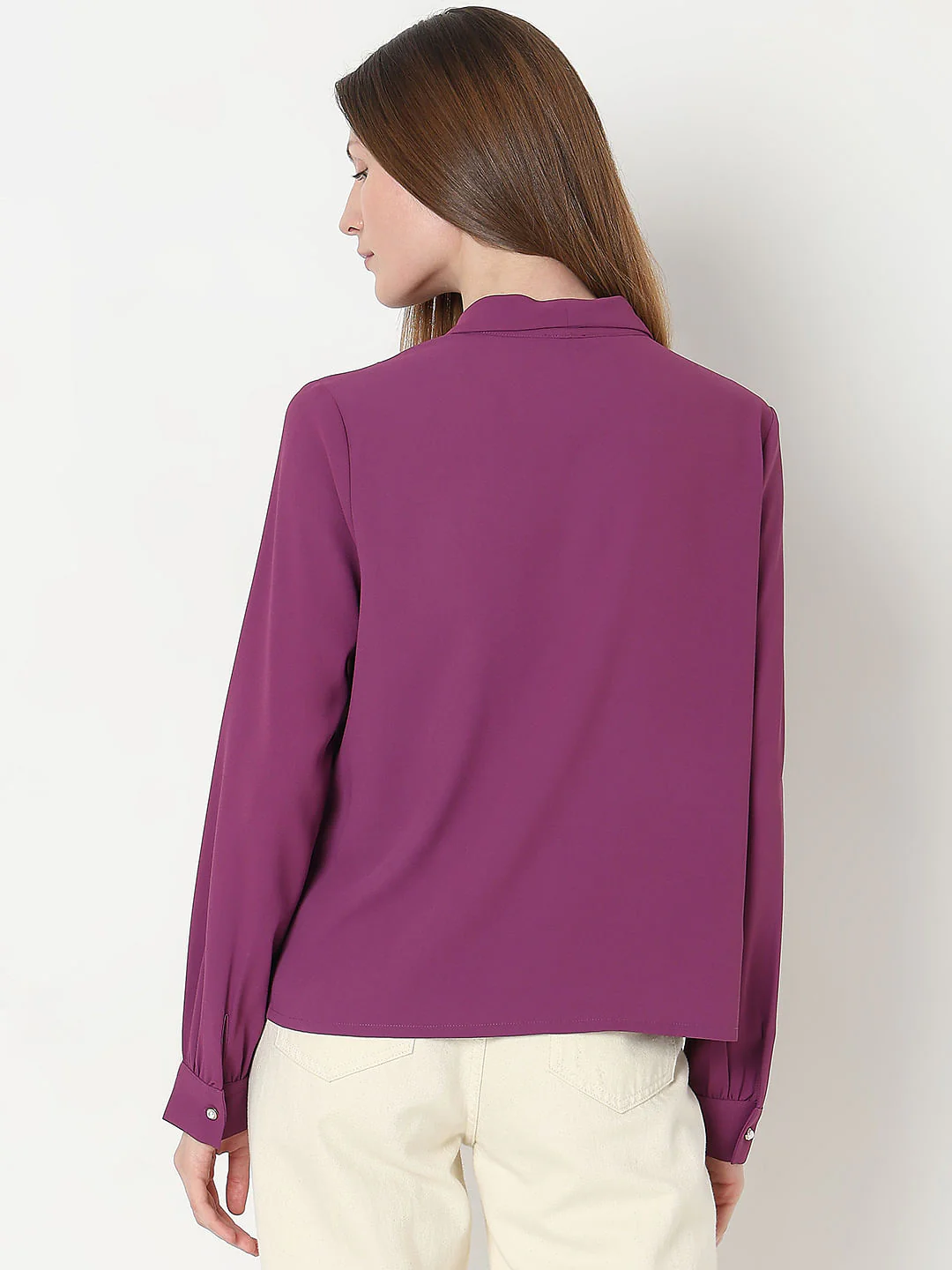 Purple Shawl Collar Top - Image 4