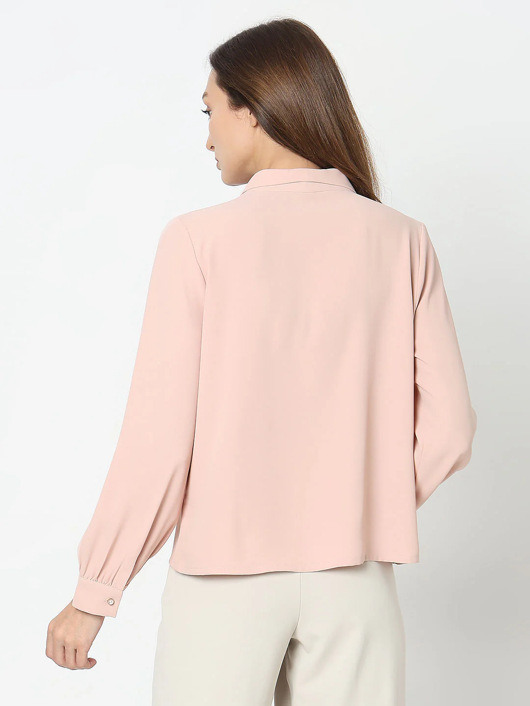 Pink Shawl Collar Top - Image 4