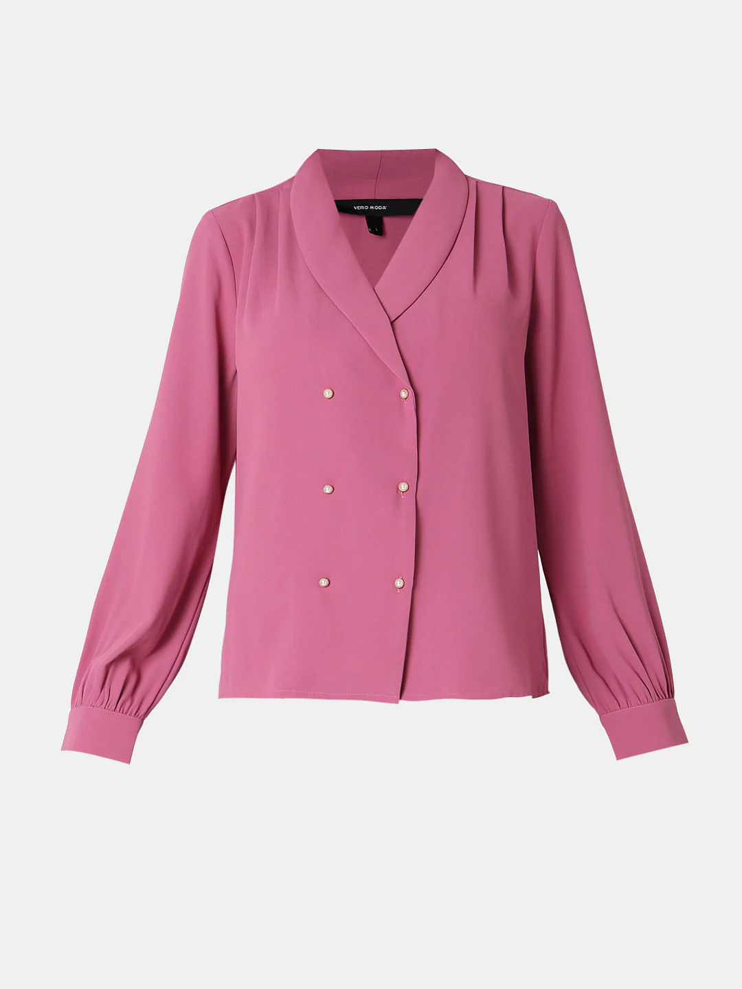 Dusty Pink Shawl Collar Top - Image 7