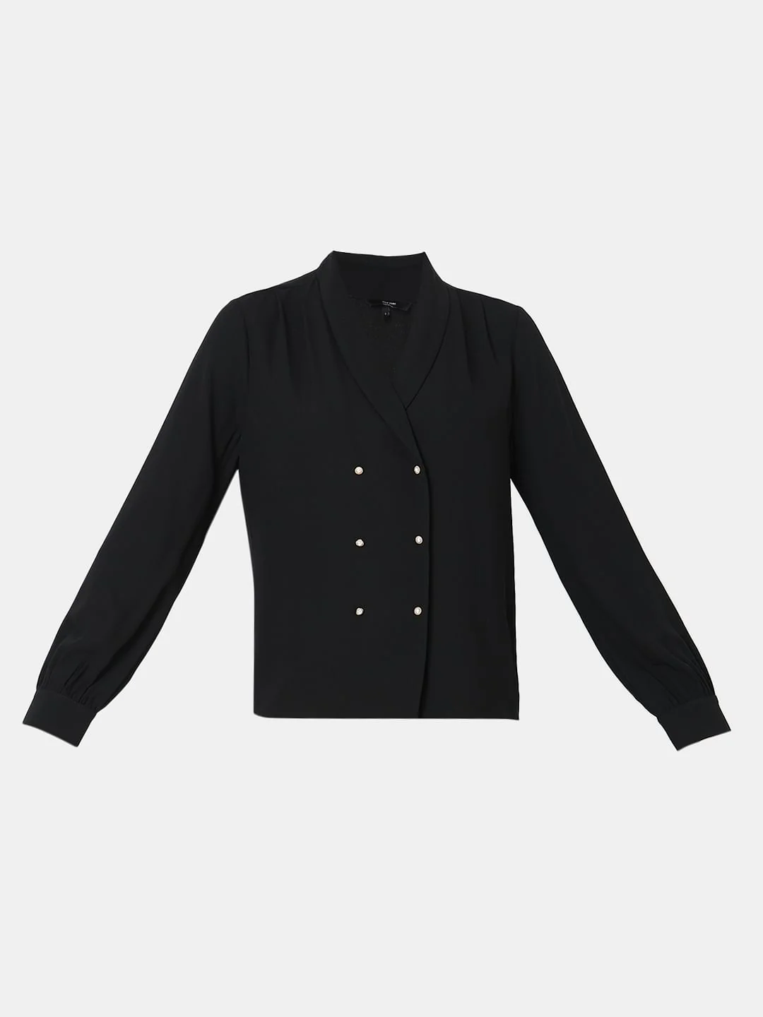 Black Shawl Collar Top - Image 7