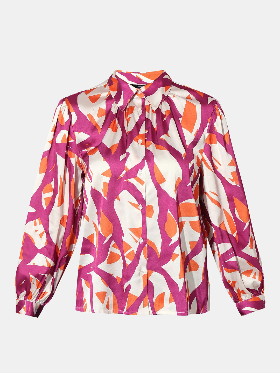 Burgundy Abstract Print Shirt - Image 7