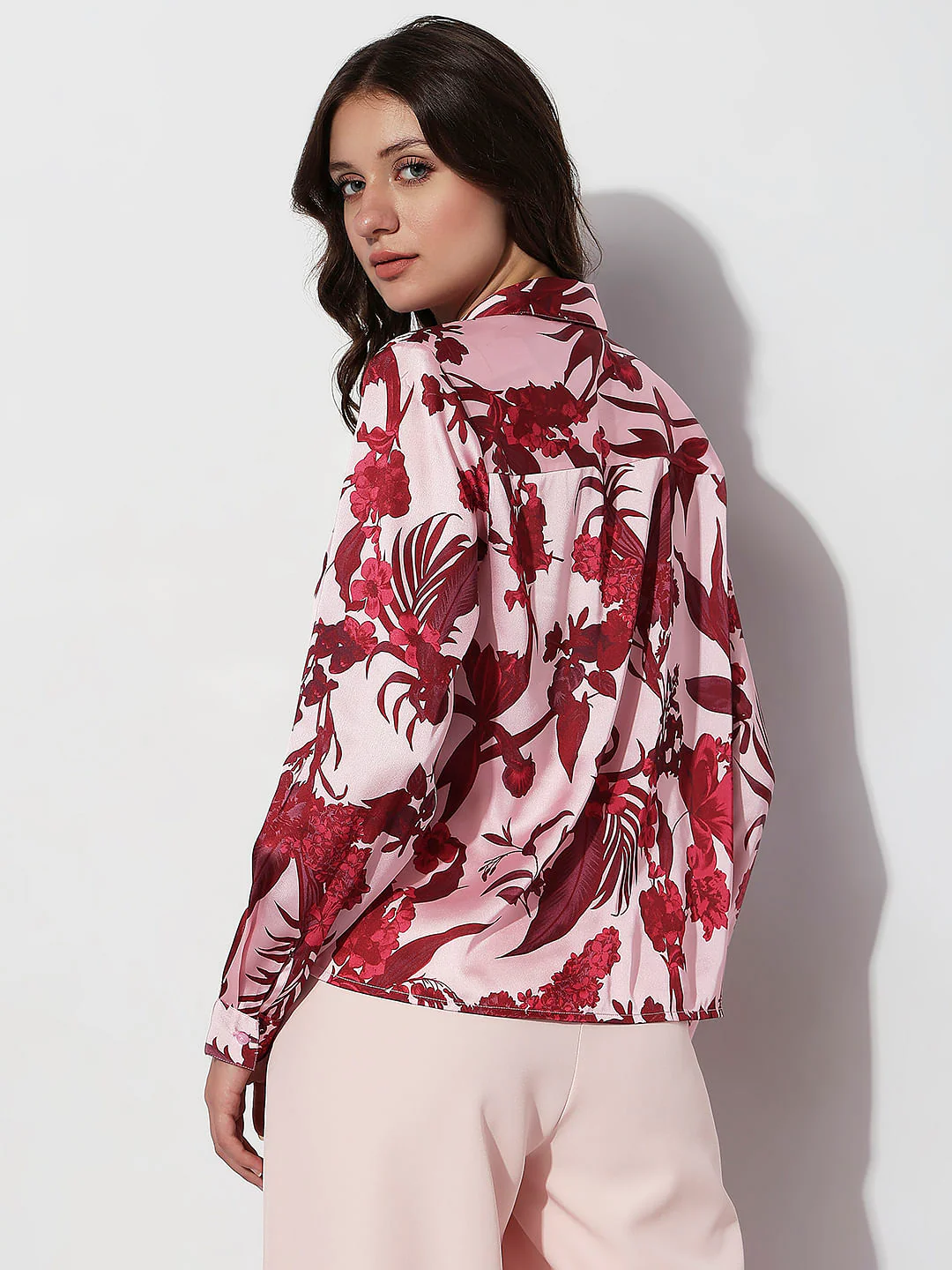 Red Floral Print Shirt - Image 4