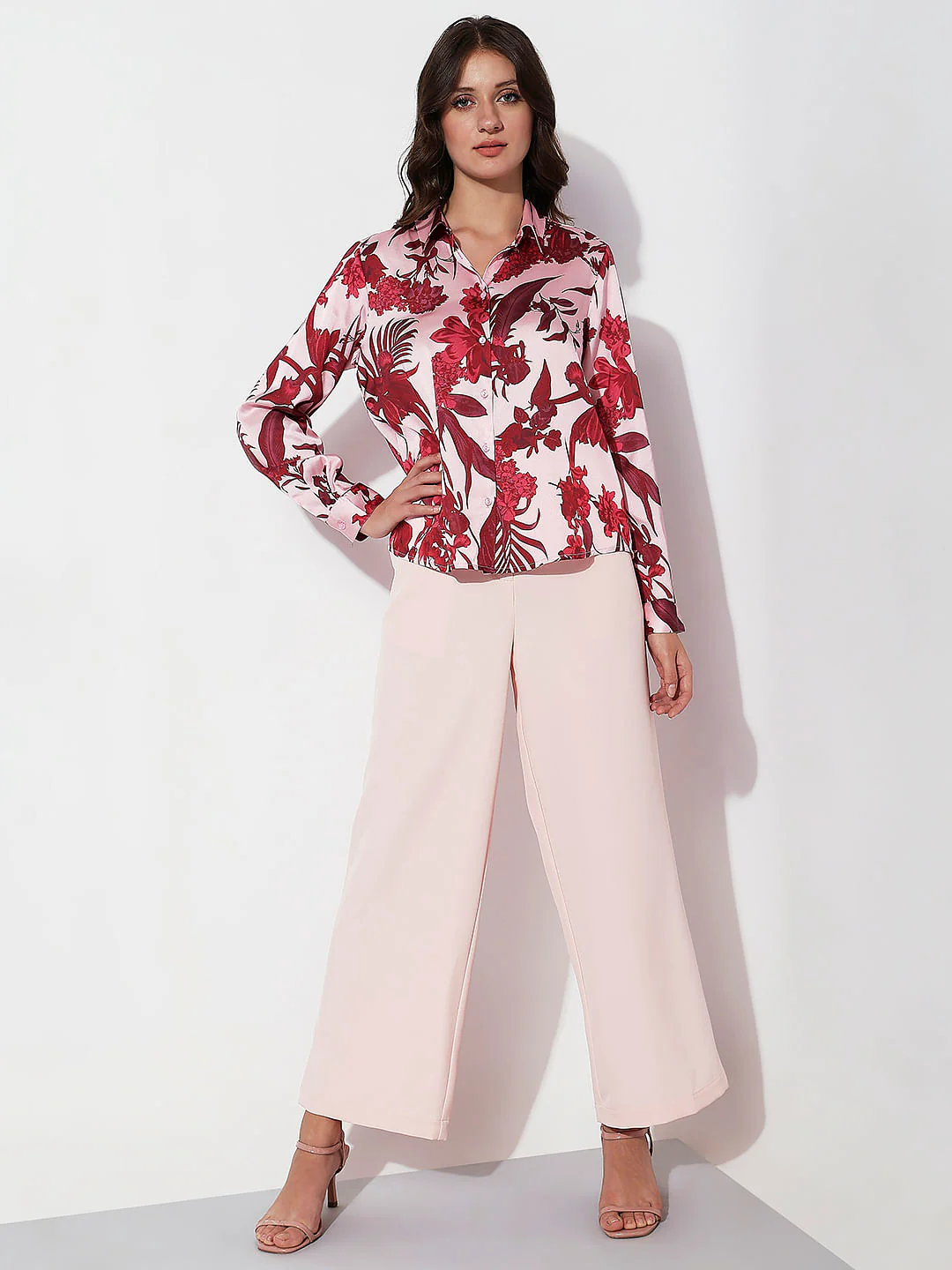 Red Floral Print Shirt - Image 5