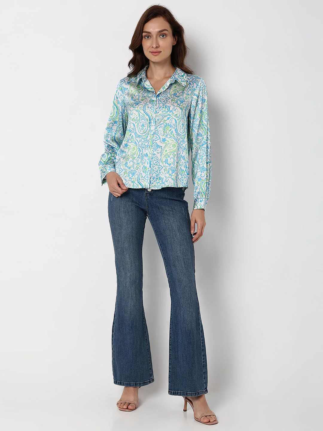 Blue Floral Print Shirt - Image 5