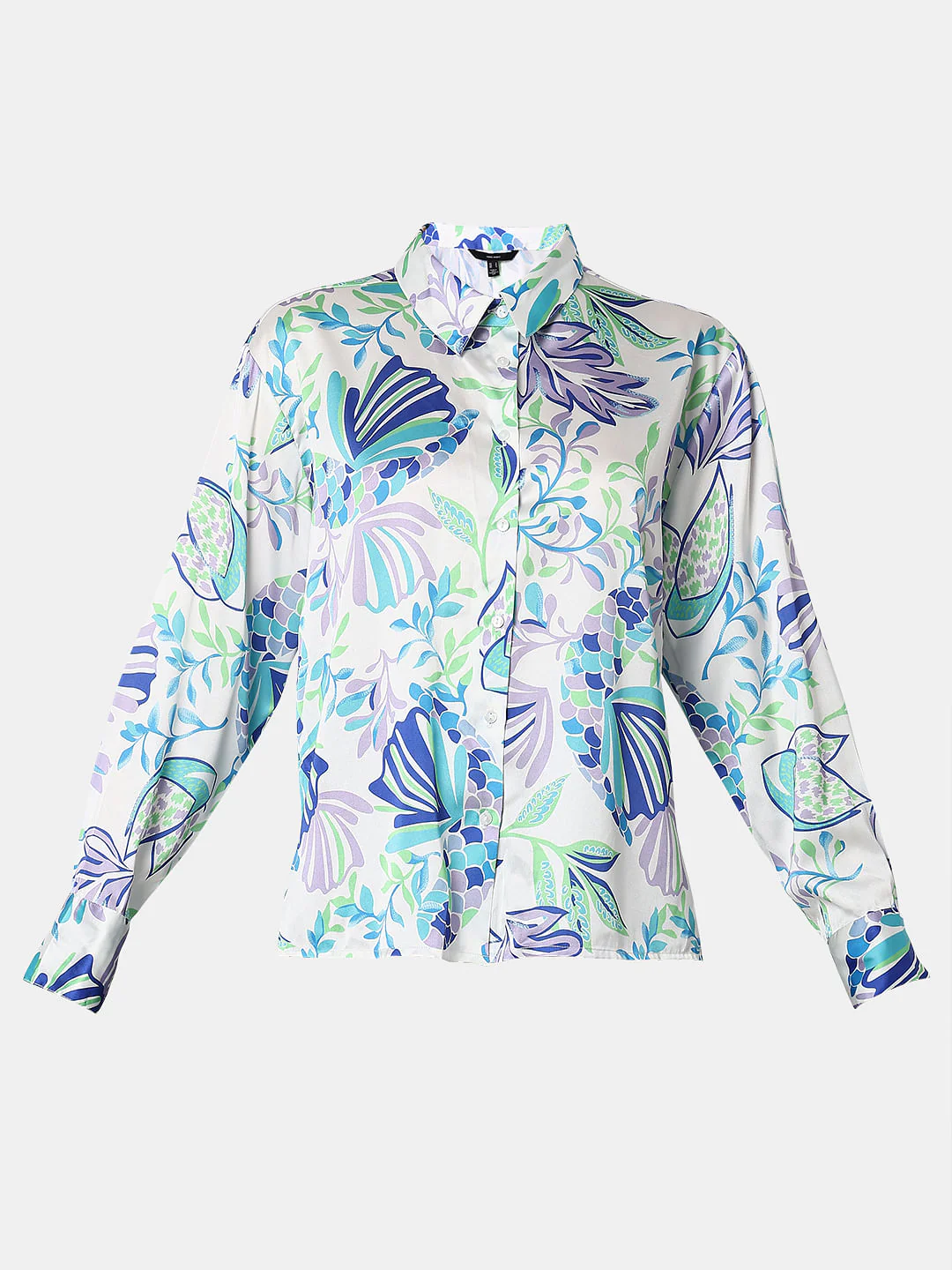 Blue Printed Full Sleeves Shirt - Image 7