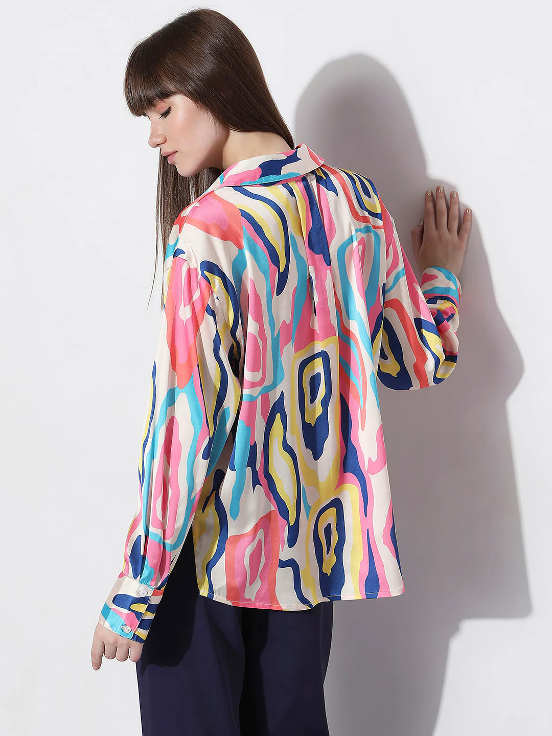 Pink Abstract Print Shirt - Image 4