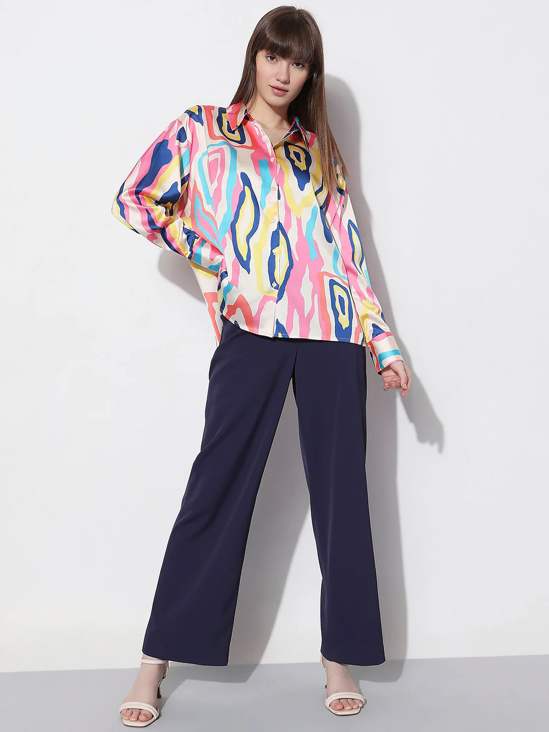 Pink Abstract Print Shirt - Image 5