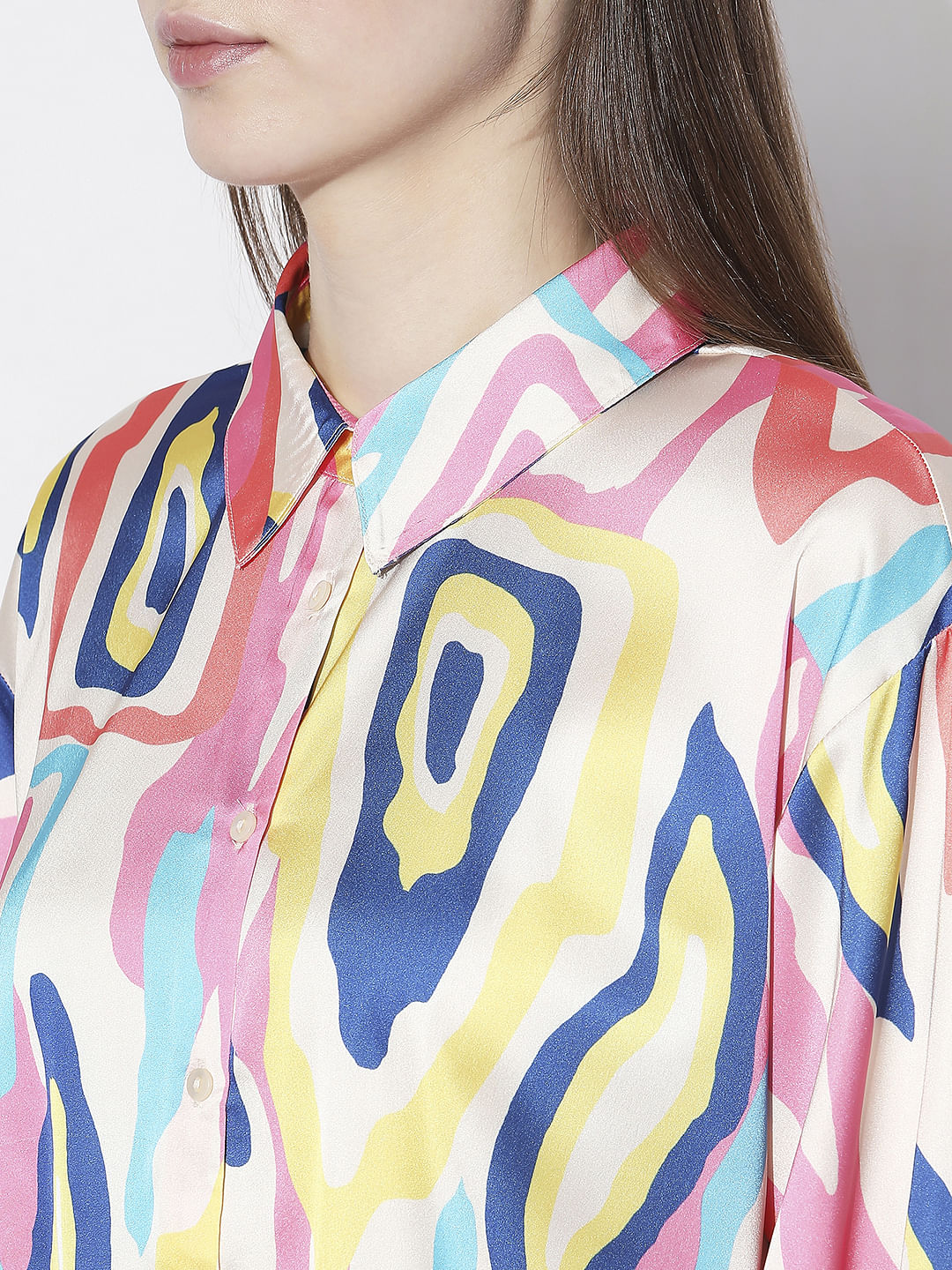 Pink Abstract Print Shirt - Image 8