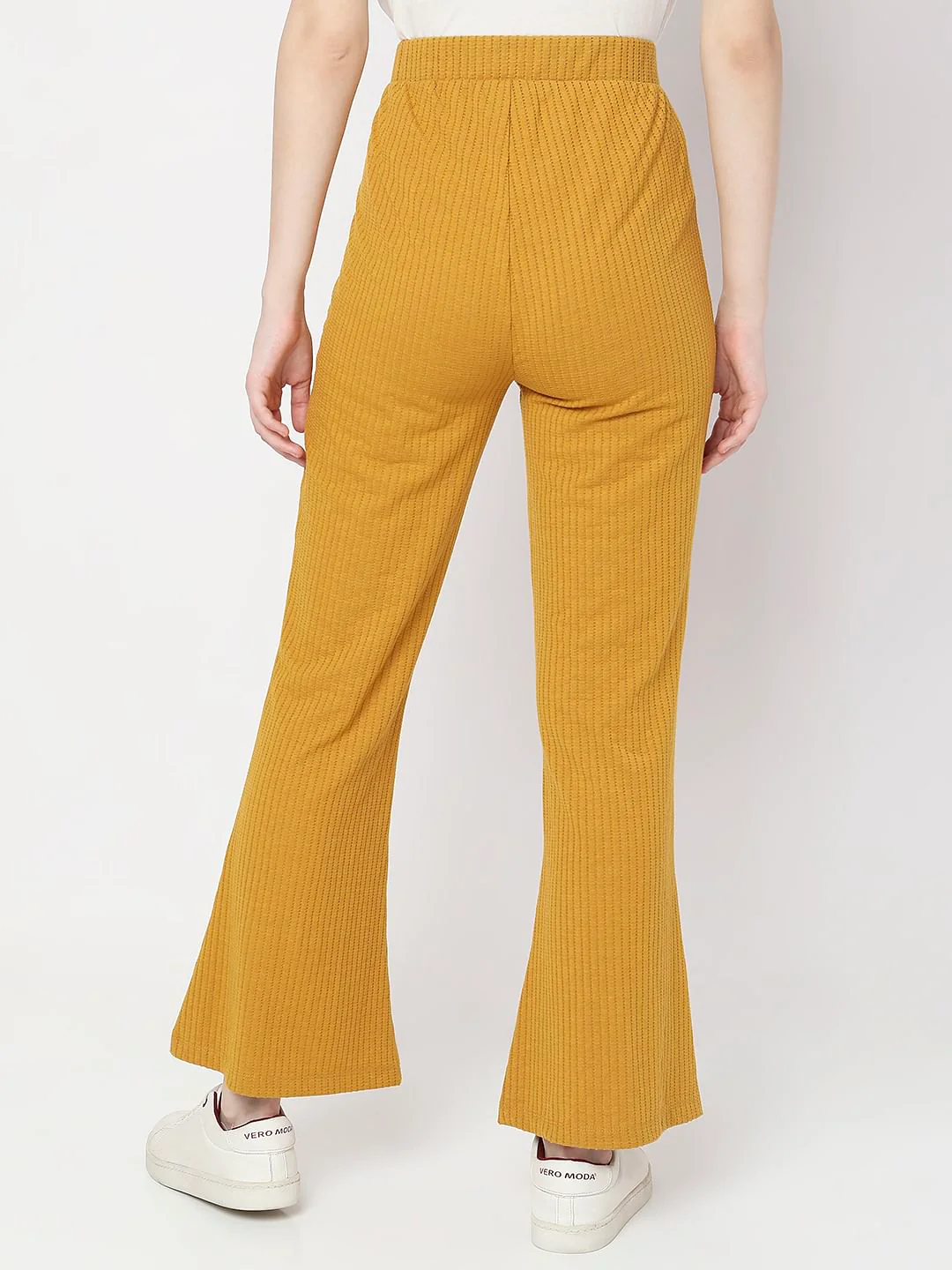 Mustard High Rise Ribbed Co-Ord Pants - Image 4