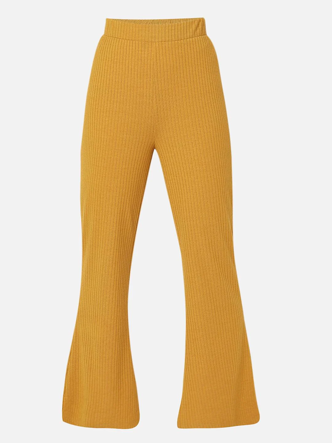 Mustard High Rise Ribbed Co-Ord Pants - Image 7