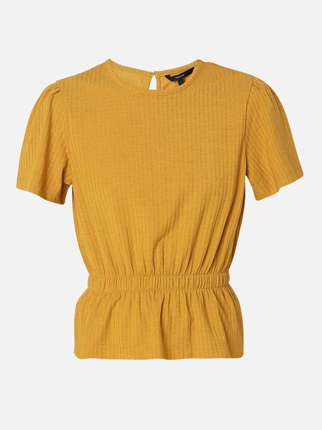 Mustard Ribbed Peplum Co-Ord Set Top - Image 7
