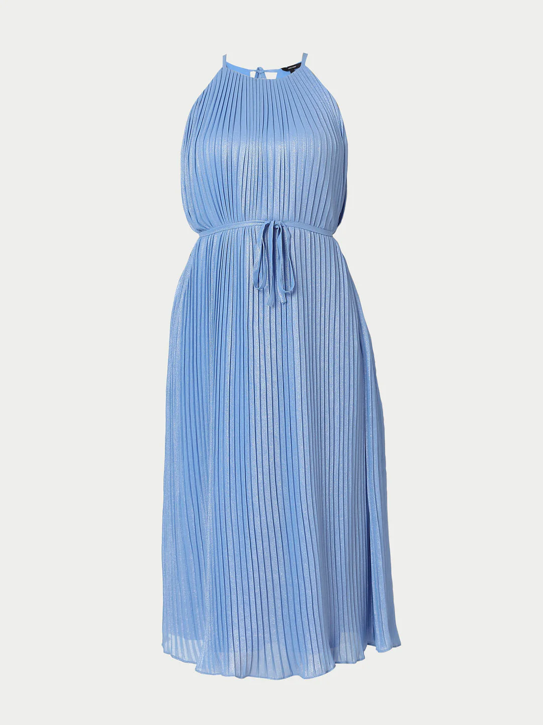 Blue Pleated Midi Dress - Image 6