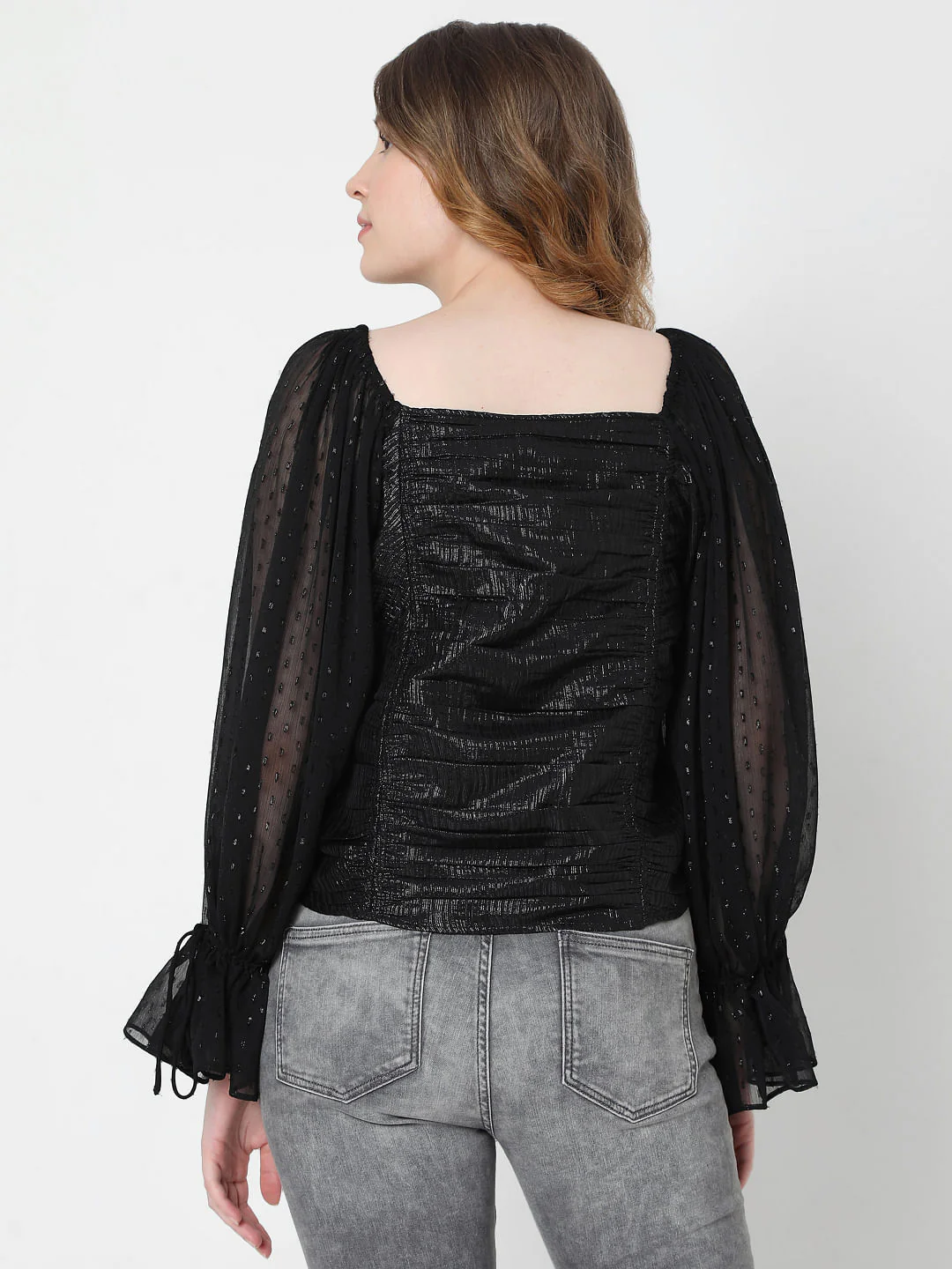 Black Ruched Top - Image 4