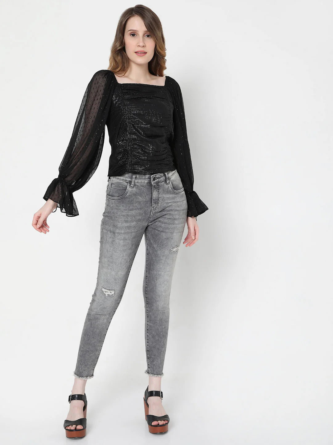 Black Ruched Top - Image 5