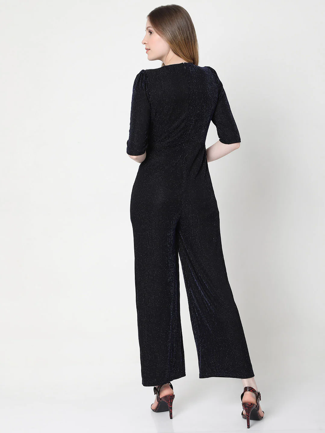 Dark Blue Shimmer Jumpsuit - Image 4