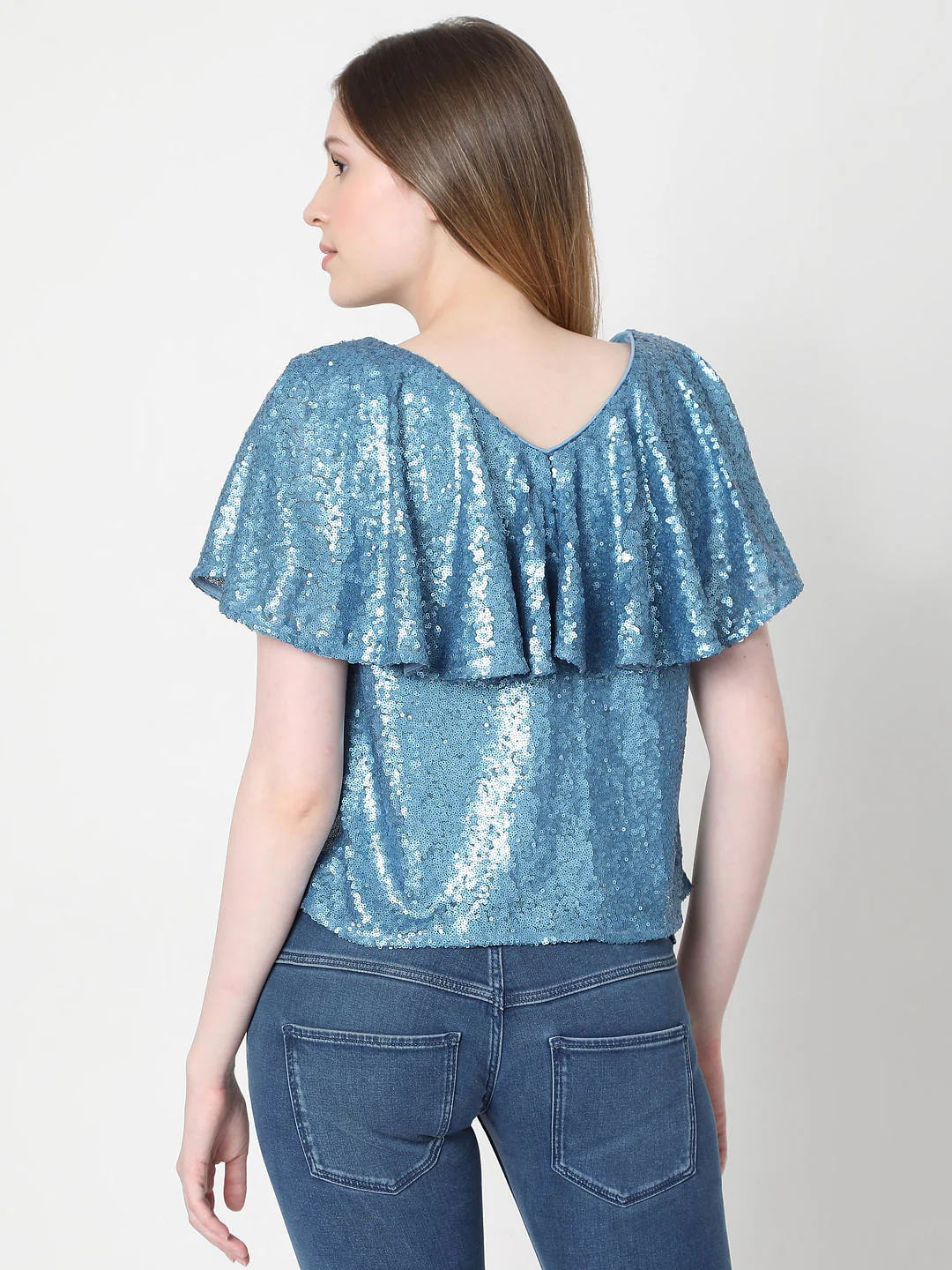 Blue Sequinned Top - Image 4