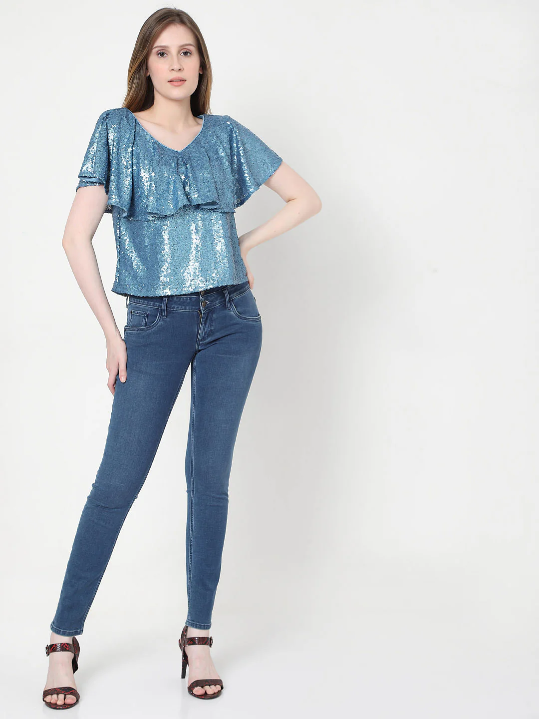 Blue Sequinned Top - Image 5