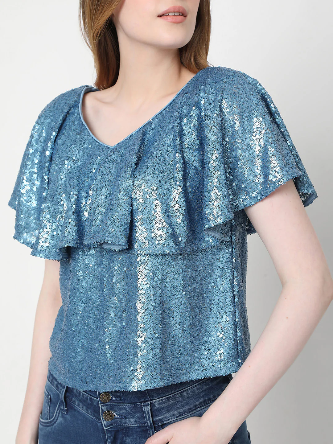 Blue Sequinned Top - Image 6