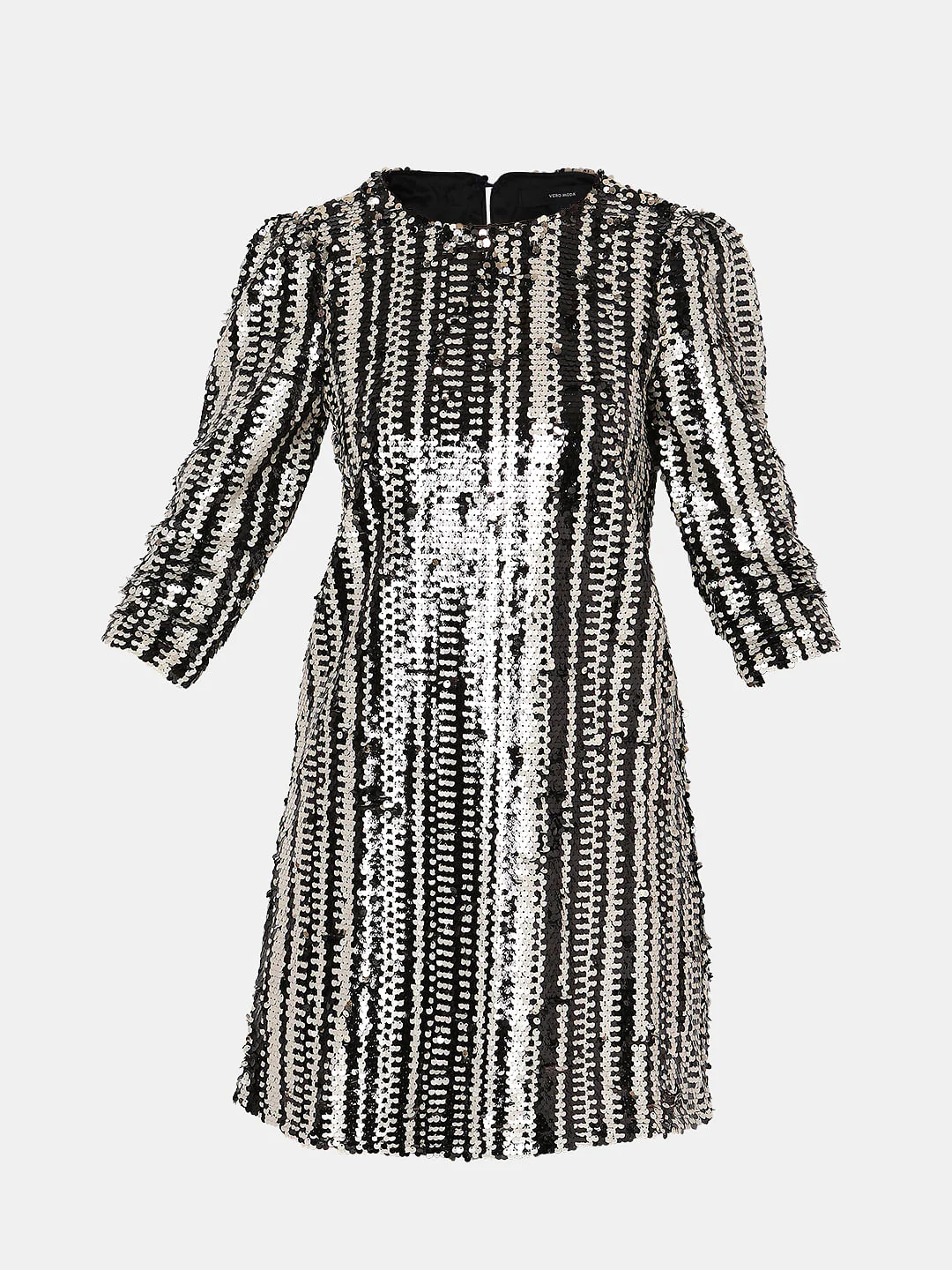 Black Sequin Mini Dress - Image 7