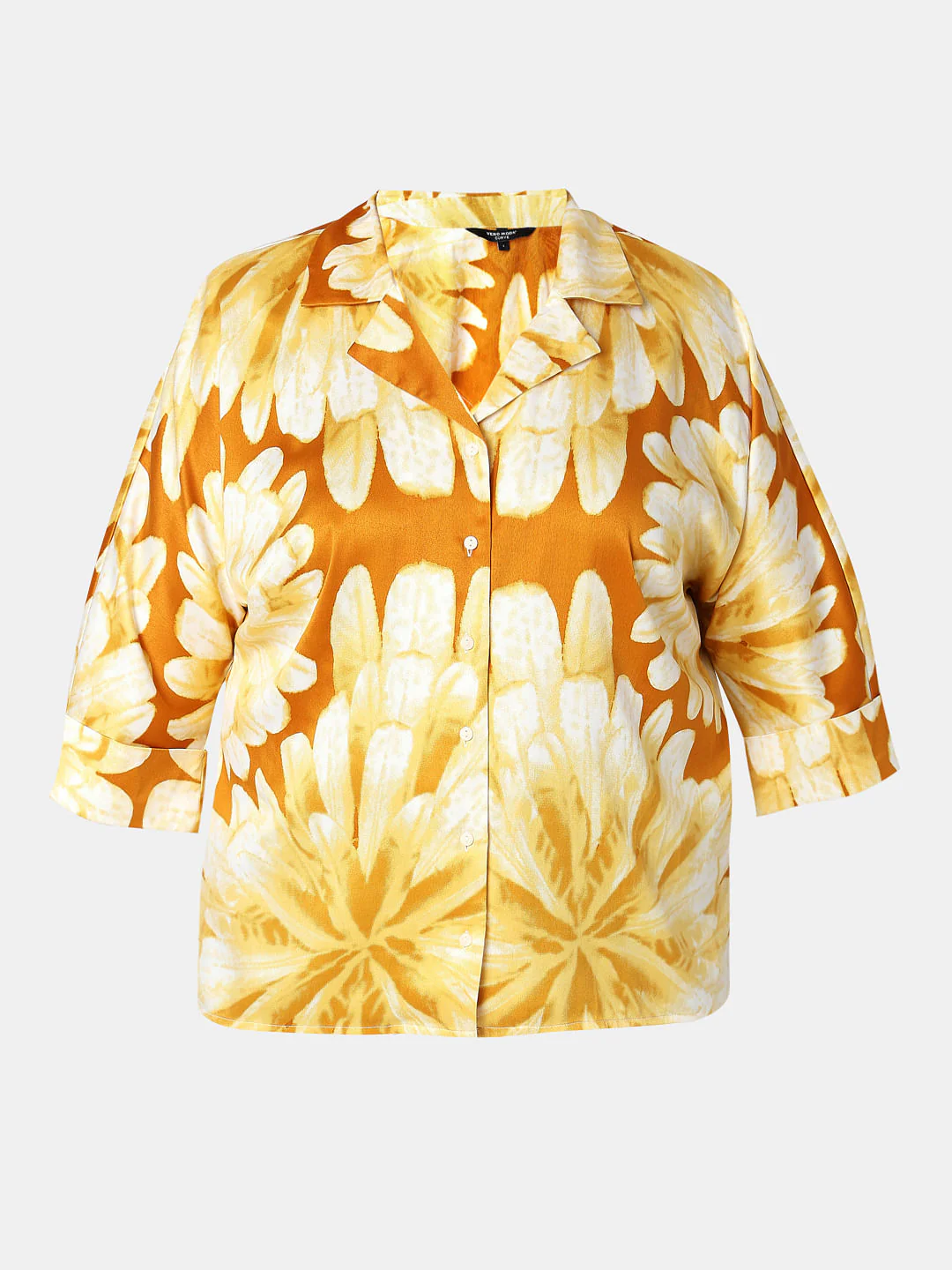Curve Yellow Floral Print Shirt - Image 7