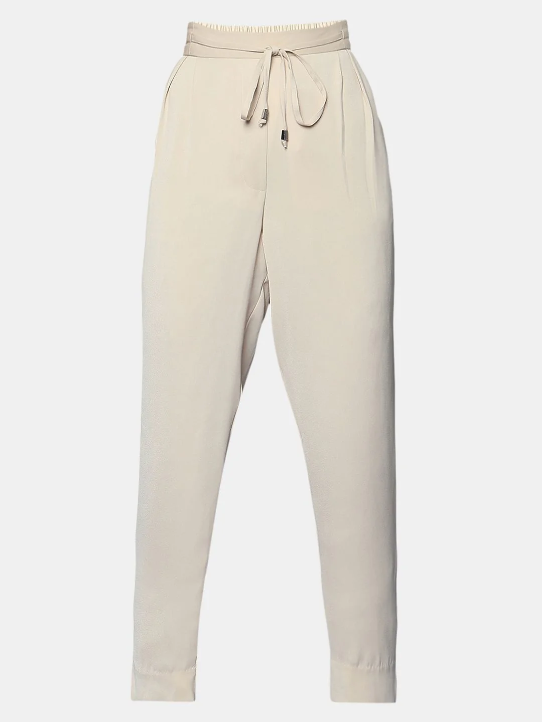 Beige Mid Rise Regular Fit Pants - Image 6