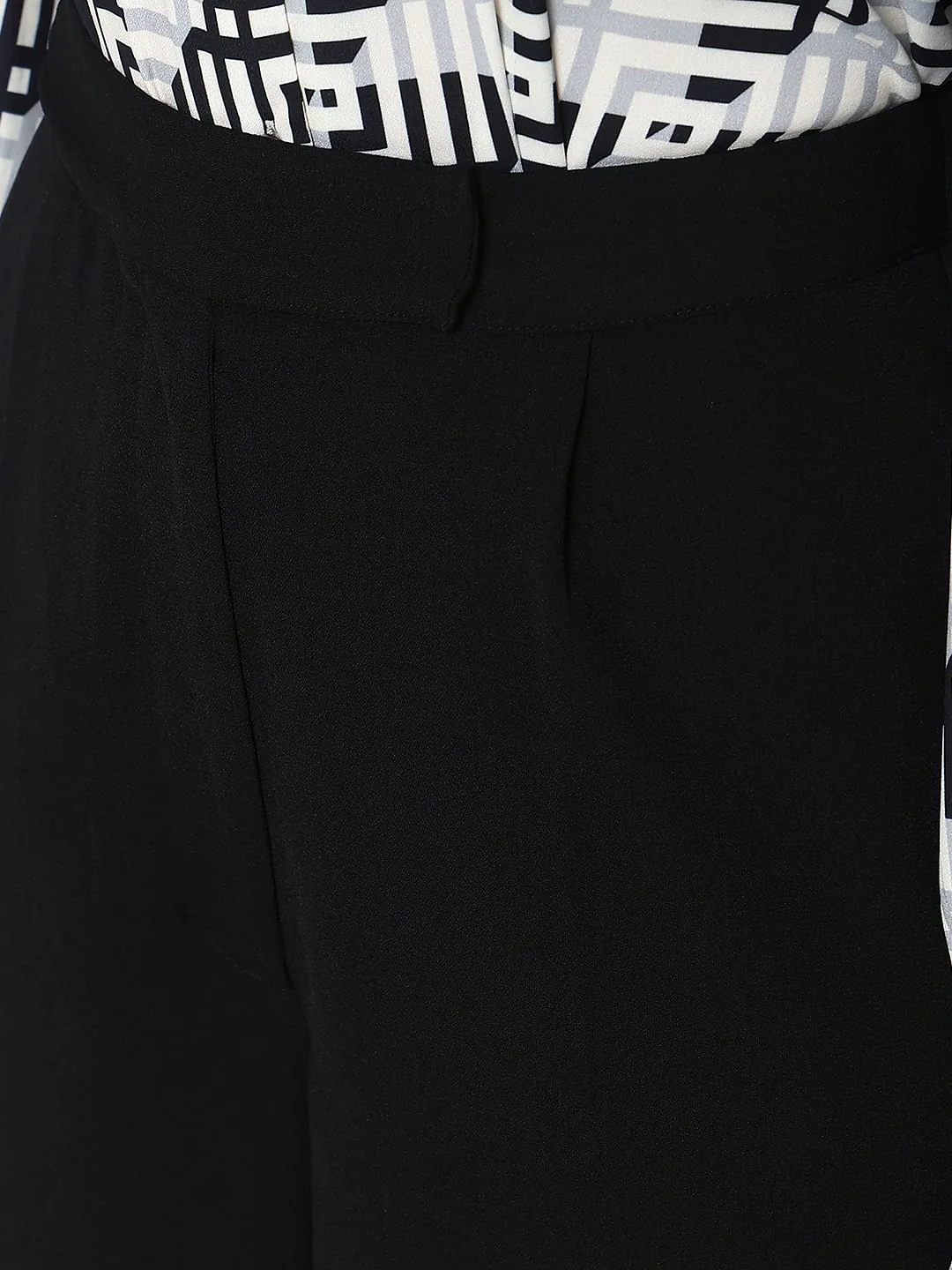 Black High Rise Wide Leg Pants - Image 8
